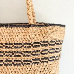 Elena Handbags Everyday Small Raffia Straw Handbag