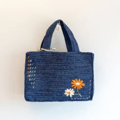 Elena Handbags Everyday Small Raffia Straw Handbag