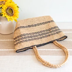 Elena Handbags Everyday Small Raffia Straw Handbag
