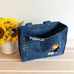 Elena Handbags Everyday Small Raffia Straw Handbag