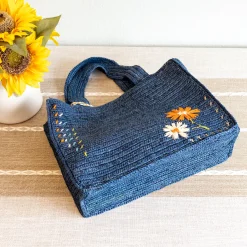 Elena Handbags Everyday Small Raffia Straw Handbag