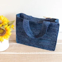 Elena Handbags Everyday Small Raffia Straw Handbag