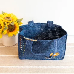 Elena Handbags Everyday Small Raffia Straw Handbag