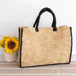 Elena Handbags Extra Large Soft Raffia Woven Summer Straw Tote