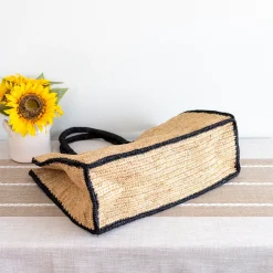 Elena Handbags Extra Large Soft Raffia Woven Summer Straw Tote