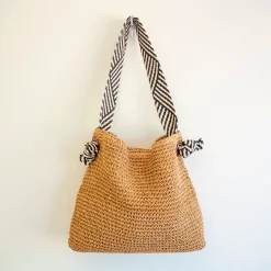 Elena Handbags Fashion Straw Shoulder Bag