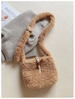 Elena Handbags Faux Furry Crossbody Bag