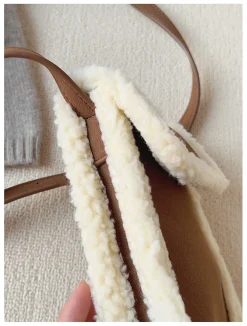 Elena Handbags Faux Furry Crossbody Bag