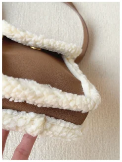 Elena Handbags Faux Furry Crossbody Bag
