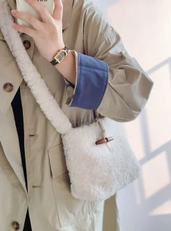 Elena Handbags Faux Furry Crossbody Bag
