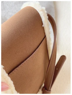 Elena Handbags Faux Furry Crossbody Bag