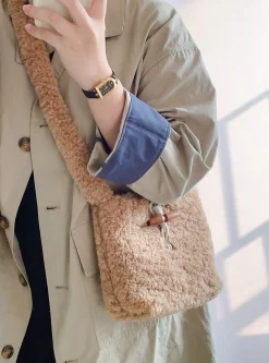 Elena Handbags Faux Furry Crossbody Bag
