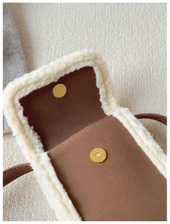 Elena Handbags Faux Furry Crossbody Bag