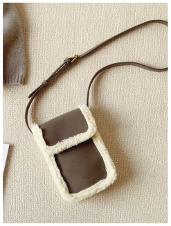 Elena Handbags Faux Furry Crossbody Bag