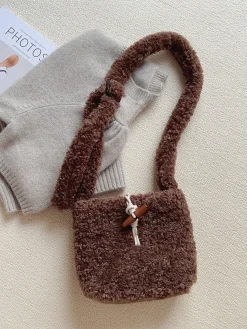 Elena Handbags Faux Furry Crossbody Bag