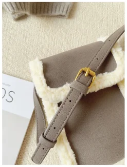 Elena Handbags Faux Furry Crossbody Bag
