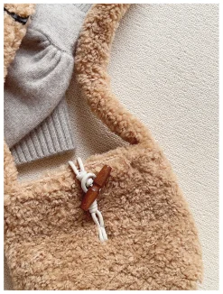 Elena Handbags Faux Furry Crossbody Bag
