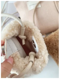 Elena Handbags Faux Furry Crossbody Bag