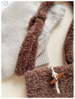 Elena Handbags Faux Furry Crossbody Bag