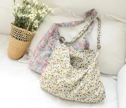 Elena Handbags Floral Canvas Shoulder Bag
