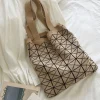 Elena Handbags Geometric Cotton Knitted Shoulder Bag