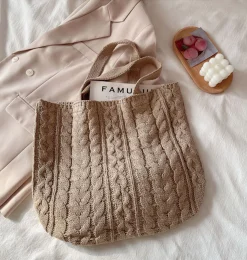 Elena Handbags Hand Knit Tote Bag