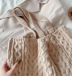 Elena Handbags Hand Knit Tote Bag