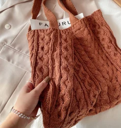 Elena Handbags Hand Knit Tote Bag