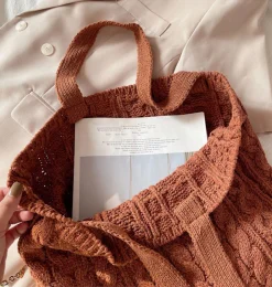 Elena Handbags Hand Knit Tote Bag