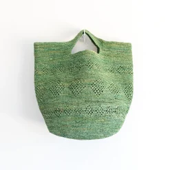 Elena Handbags Hand Woven Fashion Raffia Beach Bag