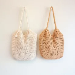 Elena Handbags Handmade Crochet Retro Style Tote Bag