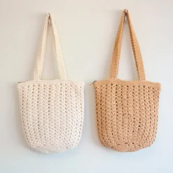 Elena Handbags Handmade Crochet Retro Style Tote Bag