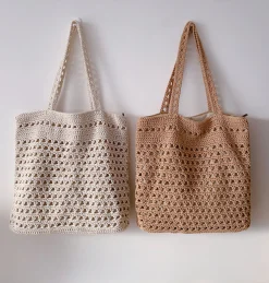 Elena Handbags Handmade Crochet Retro Style Tote Bag