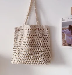 Elena Handbags Handmade Crochet Retro Style Tote Bag