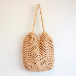 Elena Handbags Handmade Crochet Retro Style Tote Bag