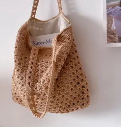 Elena Handbags Handmade Crochet Retro Style Tote Bag