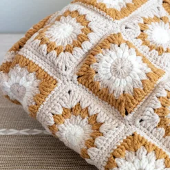 Elena Handbags Handmade Crochet Granny Square Shoulder Bag