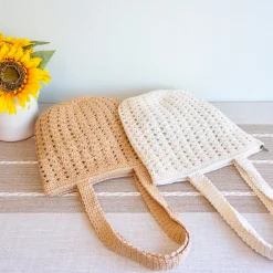 Elena Handbags Handmade Crochet Retro Style Tote Bag