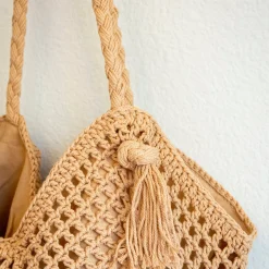 Elena Handbags Handmade Crochet Retro Style Tote Bag
