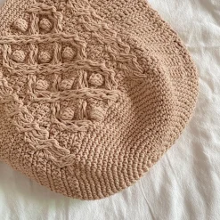 Elena Handbags Handmade Cotton Knitted Shoulder Bucket Bag