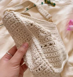 Elena Handbags Handmade Crochet Messenger Bag
