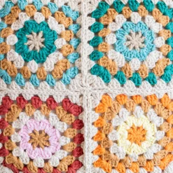 Elena Handbags Handmade Crochet Granny Square Tote