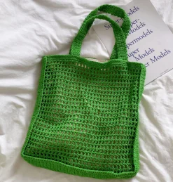 Elena Handbags Handmade Crochet Large Fishnet Tote