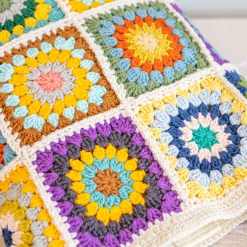 Elena Handbags Handmade Granny Square Shoulder Tote Bag