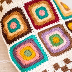 Elena Handbags Handmade Granny Square Shoulder Tote Bag