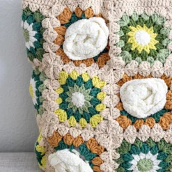 Elena Handbags Handmade Granny Square Shoulder Tote Bag