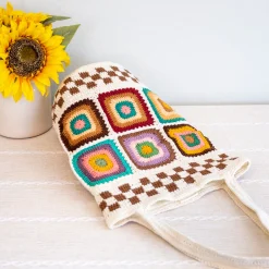 Elena Handbags Handmade Granny Square Shoulder Tote Bag