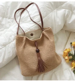 Elena Handbags Handmade Retro Woven Shoulder Bag