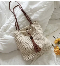 Elena Handbags Handmade Retro Woven Shoulder Bag