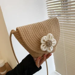 Elena Handbags Knit Flap Shoulder Bag